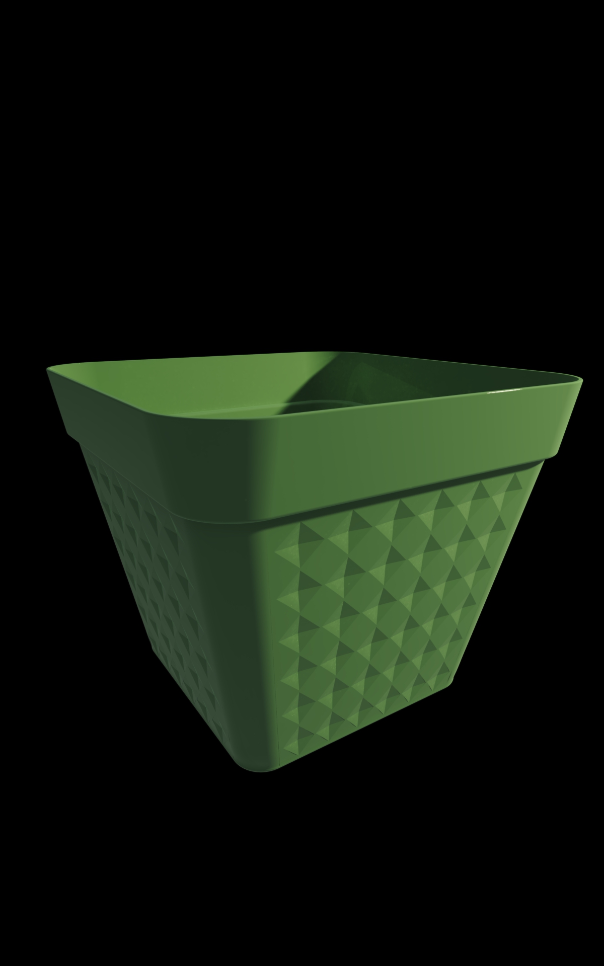 Maceta modular con acabado facetado